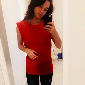 J crew red blouse. Size S.